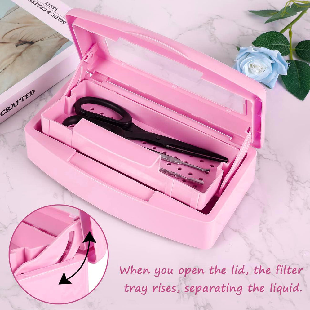 Gusnilo sanitizing tray clear lid lets you observe cleaning progress.