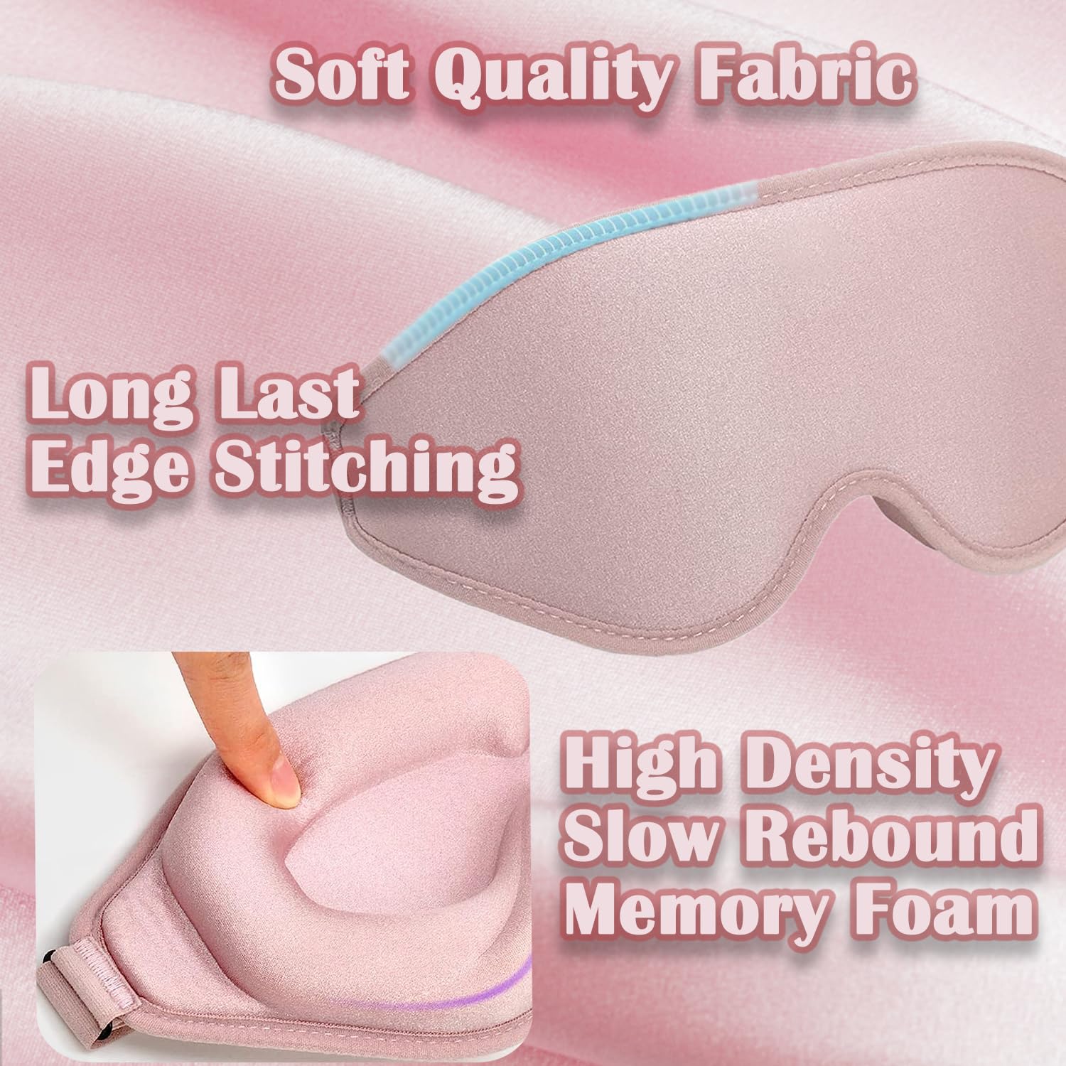Gusonse breathable soft fabric sleep mask for overnight comfort