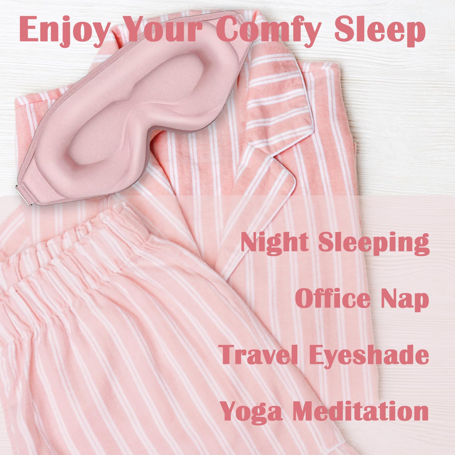 Gusonse washable reusable sleep mask, durable and soft