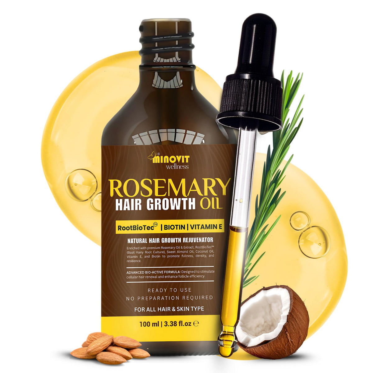 Gutaderme Rosemary Oil bottle ready for scalp nourishment and thinning-hair support