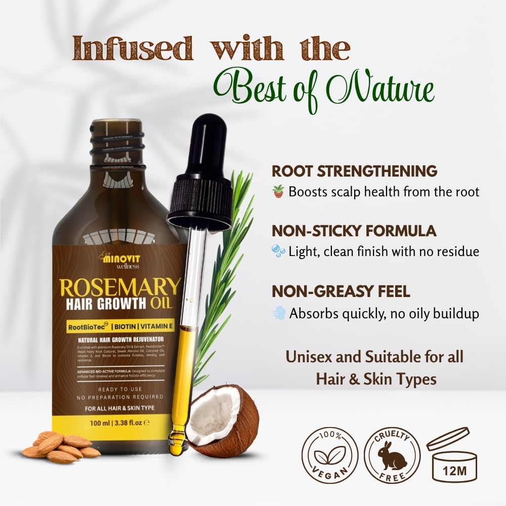 Gutaderme Rosemary Oil with almond and coconut oils for hydration