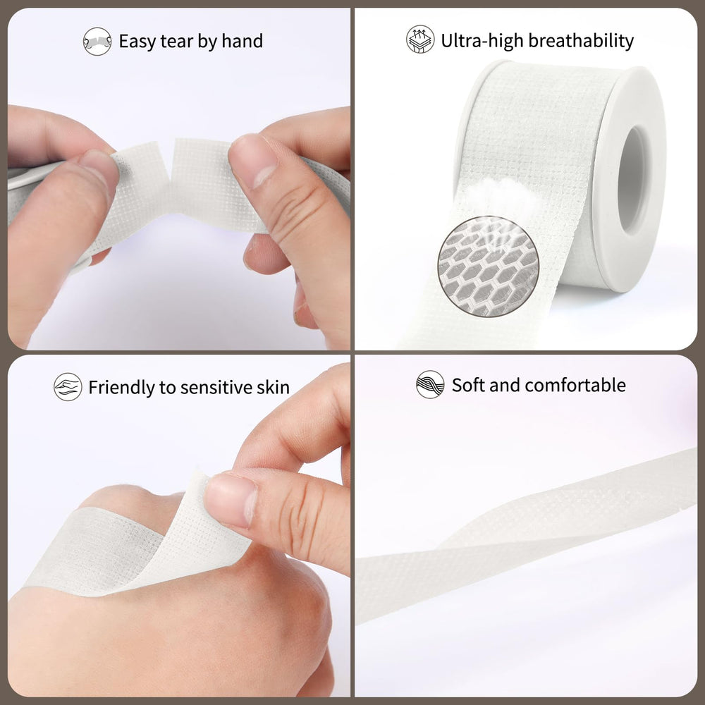 Guuooge Lash Tape Silicone Gel closeup highlights skin-friendly formula and residue-free removal.