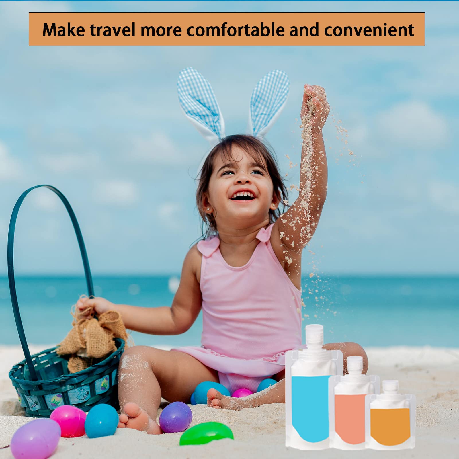GUXACU travel bag with pouch organizer demonstrates tidy packing for family trips