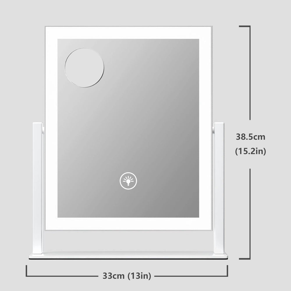 Gvnkvn lighted makeup mirror with 3 color modes for day, office, events