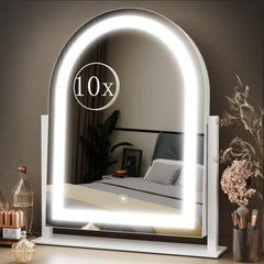 Gvnkvn lighted makeup mirror front view with bright, even illumination for flawless prep