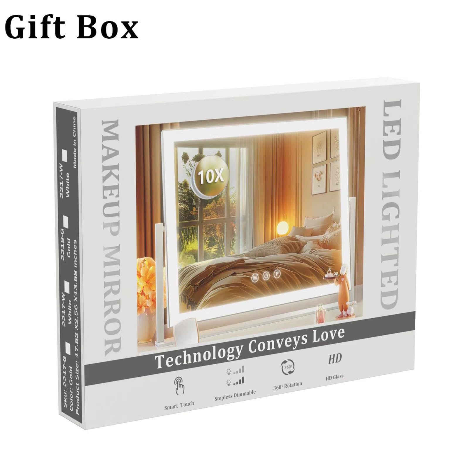 Gvnkvn large 17.3x13-inch frame for expansive reflection area