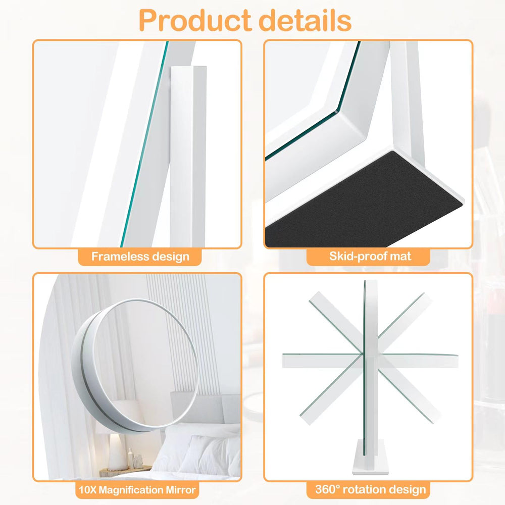 Gvnkvn lighted makeup mirror smart-touch-control lets you tweak color and brightness