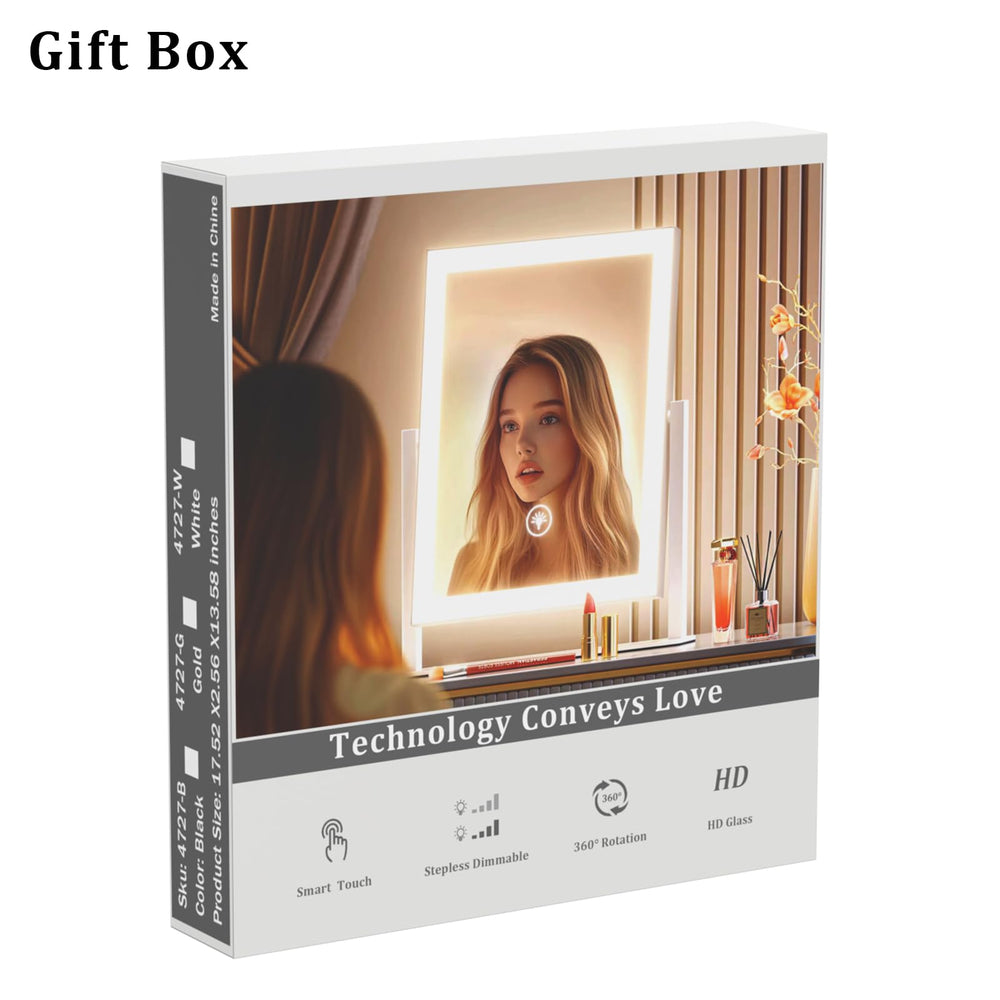 Gvnkvn makeup vanity mirror large 17.2 by 13.6 inch viewing area