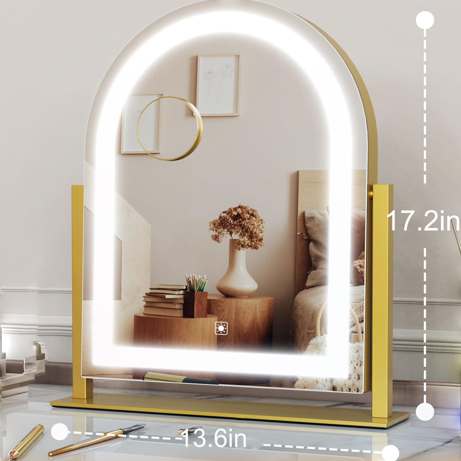 Gvnkvn vanity mirror light bars delivering studio-like illumination for flawless makeup