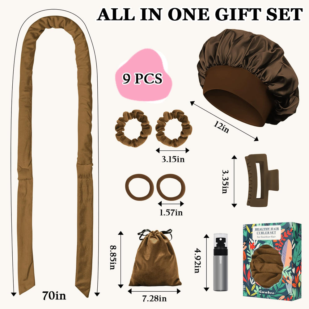 Gwabee Heatless Curls elastic ties help maintain wraps during sleep