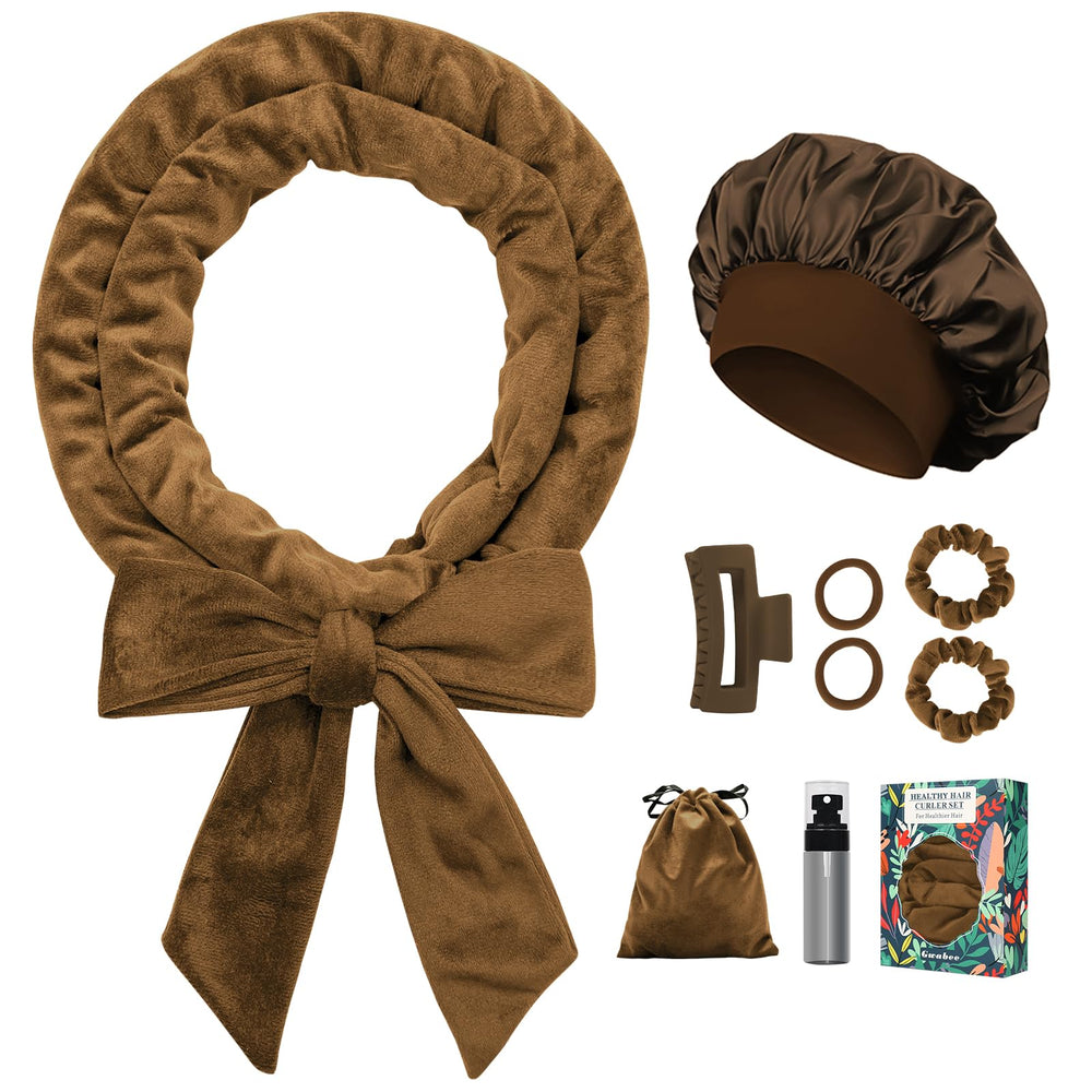 Gwabee Heatless Curls headband long velvet exterior creates overnight waves