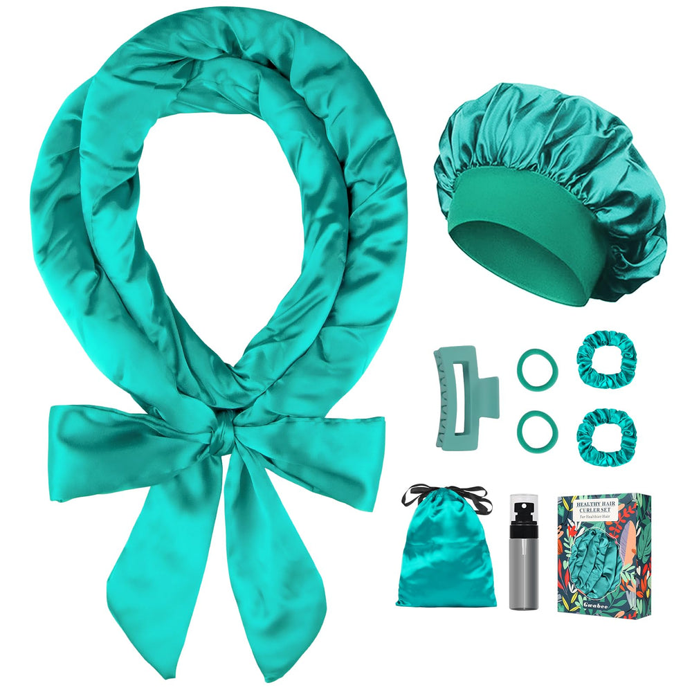 Gwabee satin heatless curls headband for overnight waves reduces heat damage
