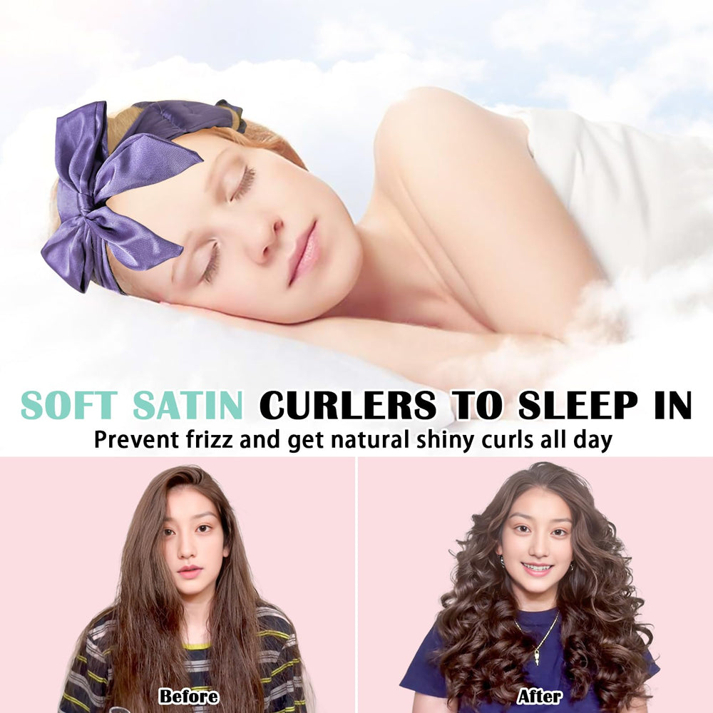 Gwabee satin overnight bonnet protects hair while you sleep
