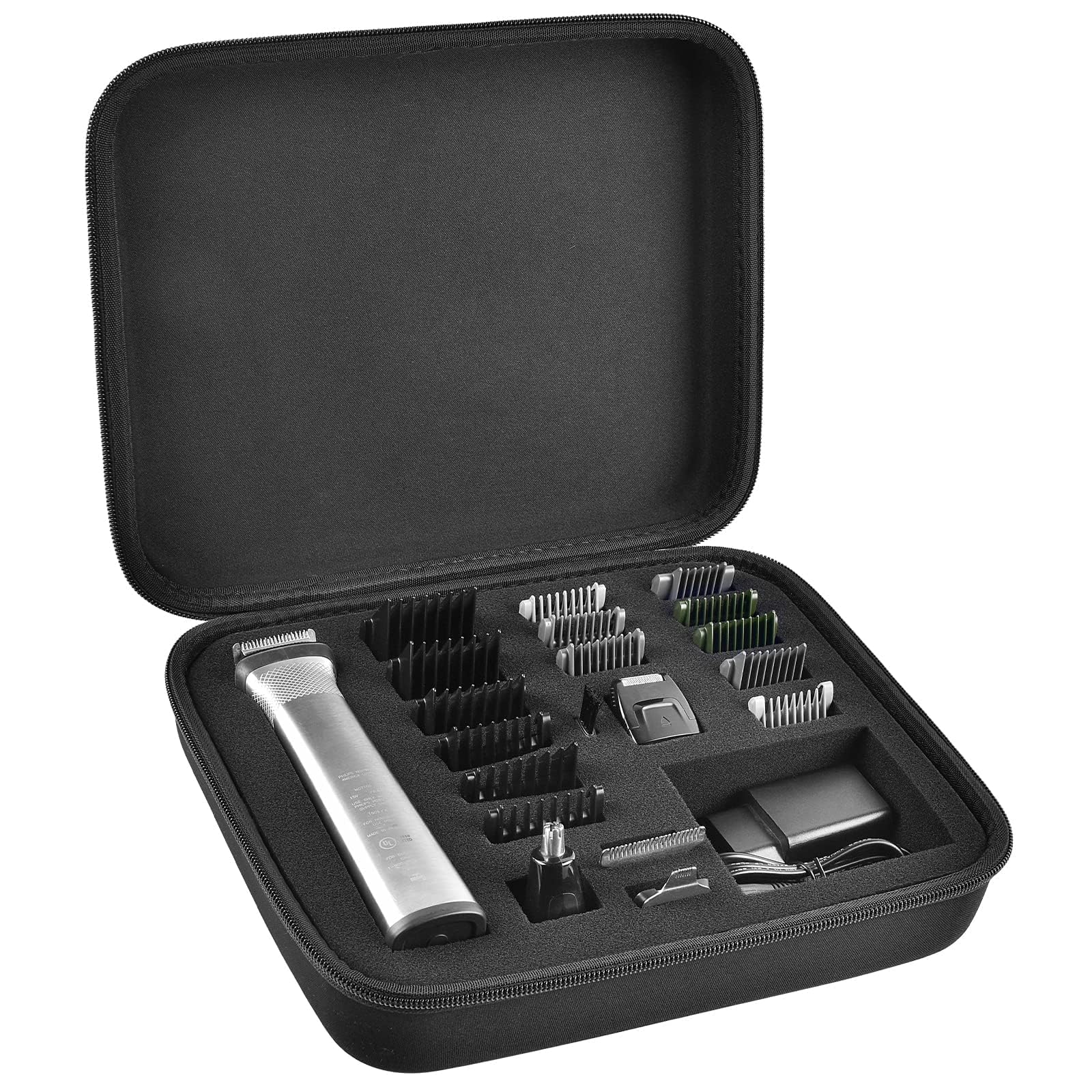 GWCASE Philips Norelco Multigroom case top view for protective travel storage
