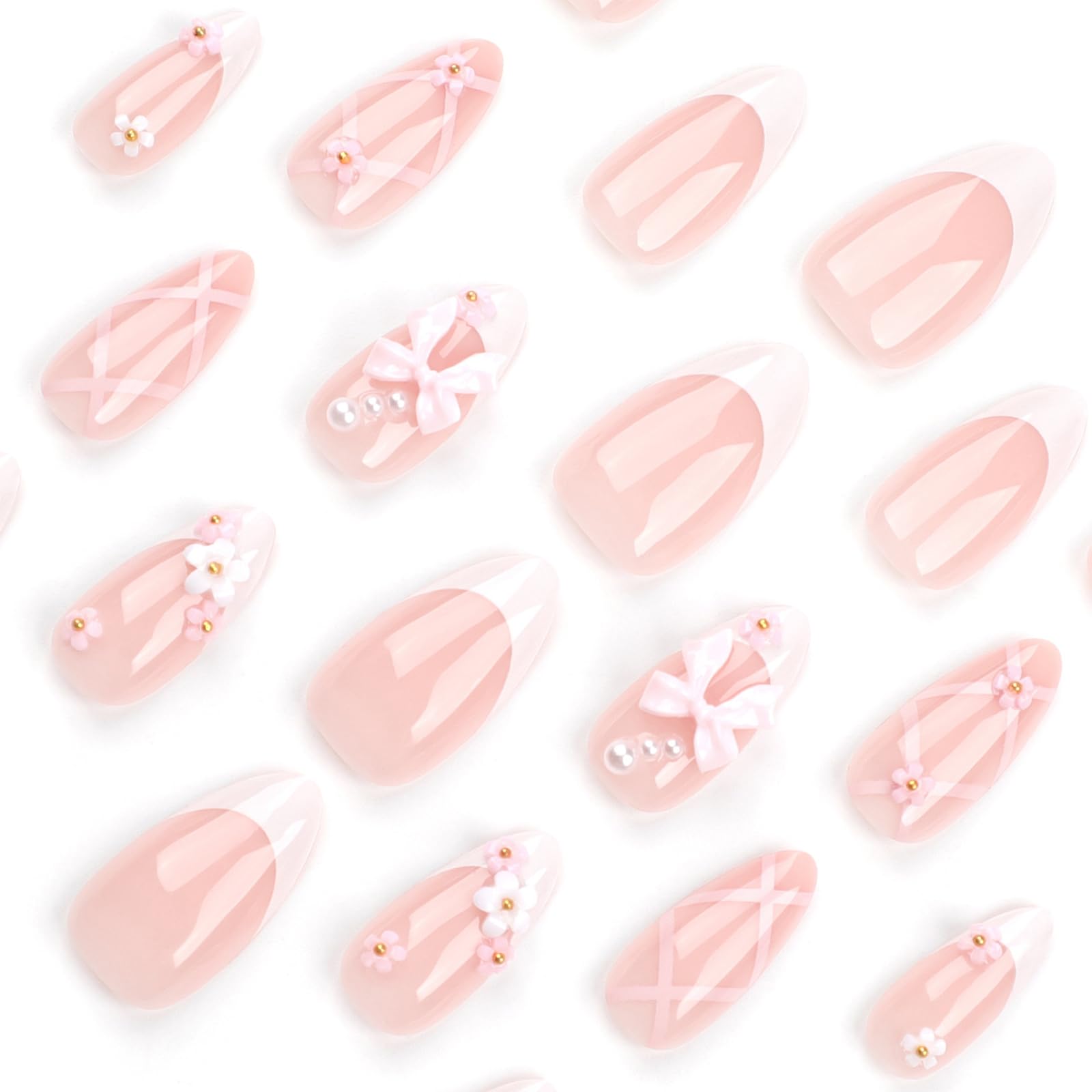 GXOIPNS full-cover acrylic nails show slim silhouette and natural look.