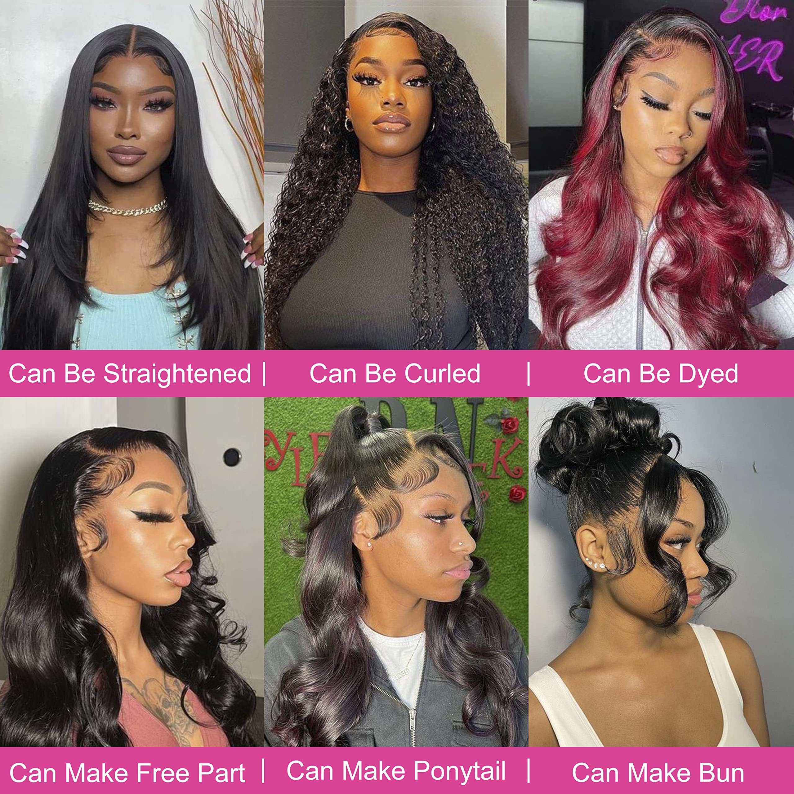 GYAJEP free-part lace frontal enables versatile styling from center to side.