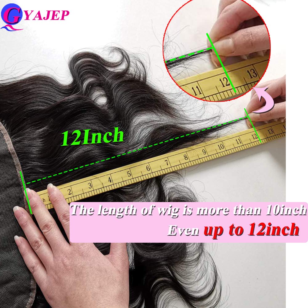 GYAJEP virgin Remy hair 150 density closeup shows fullness and shine.