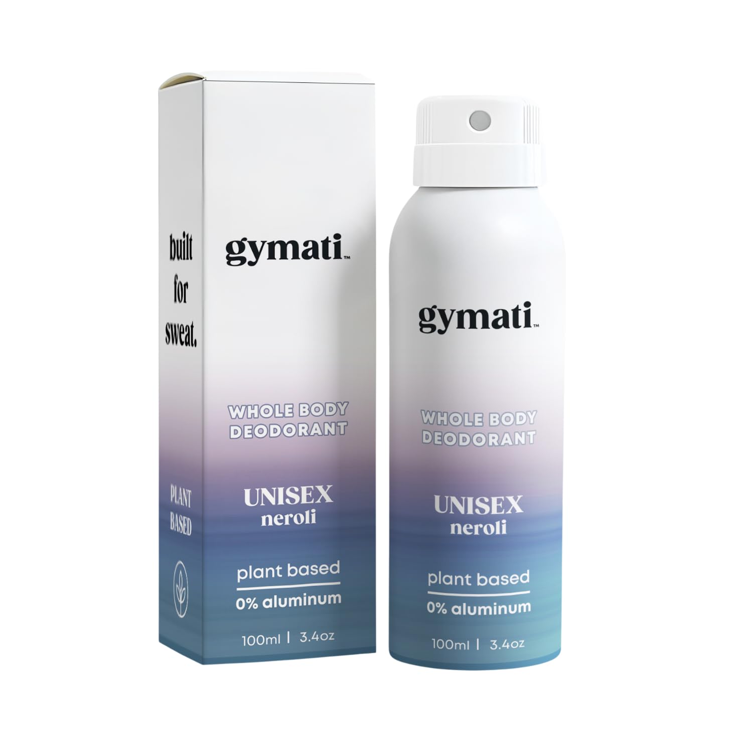 Gymati Fitness Body Deodorant Spray aluminum-free for all-day freshness and no aluminum.