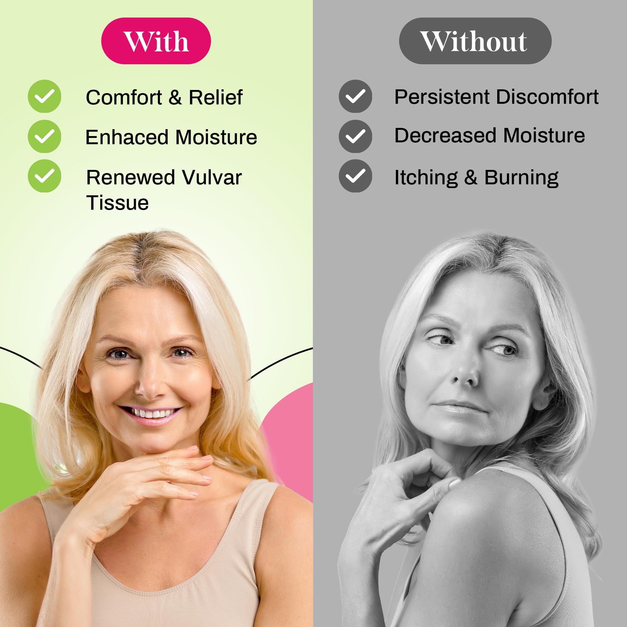 Gynatrof Vulva Moisture Cream hydrating layer after wash on skin.