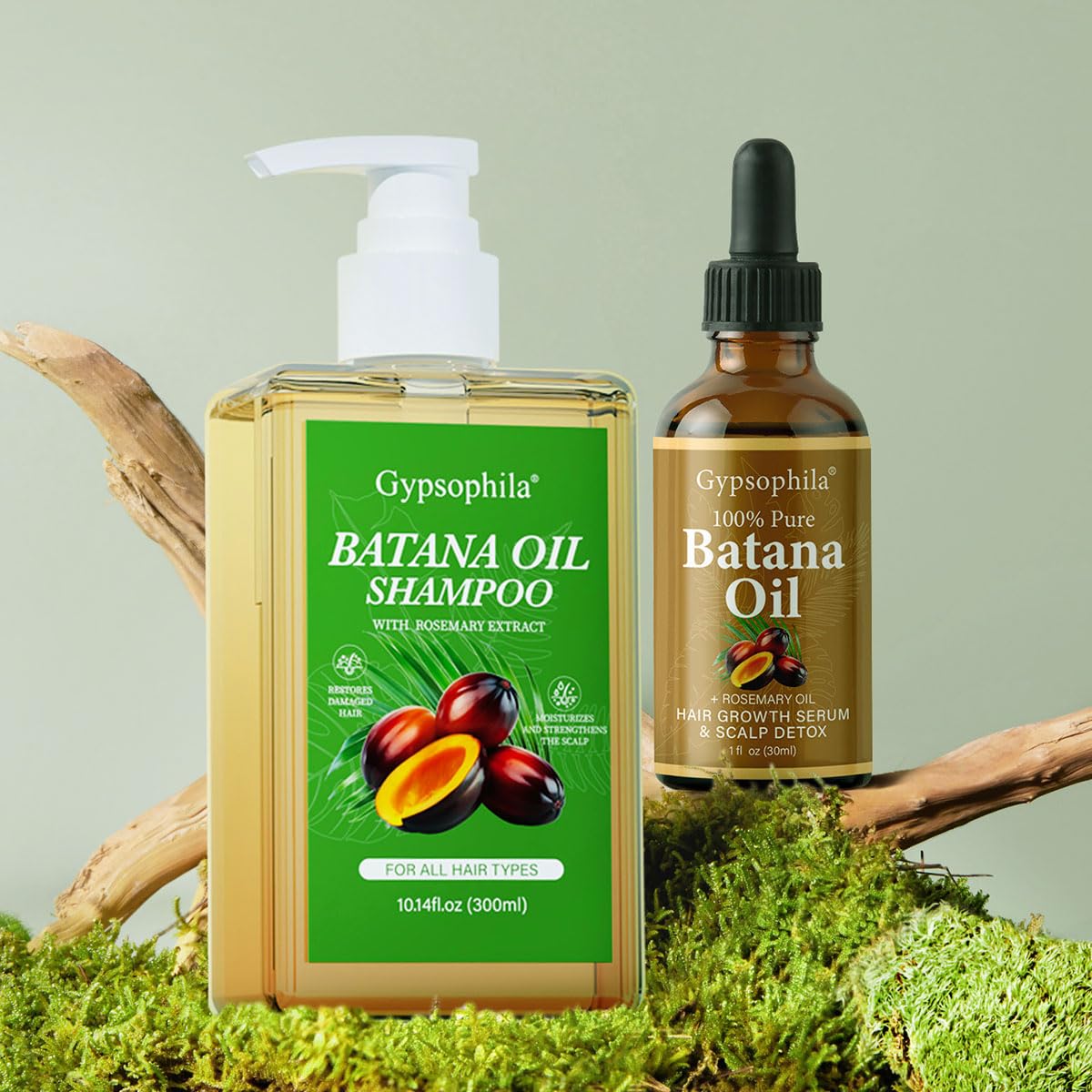 Gypsophila Batana Oil bottle offers rich nourishment for healthier-looking hair