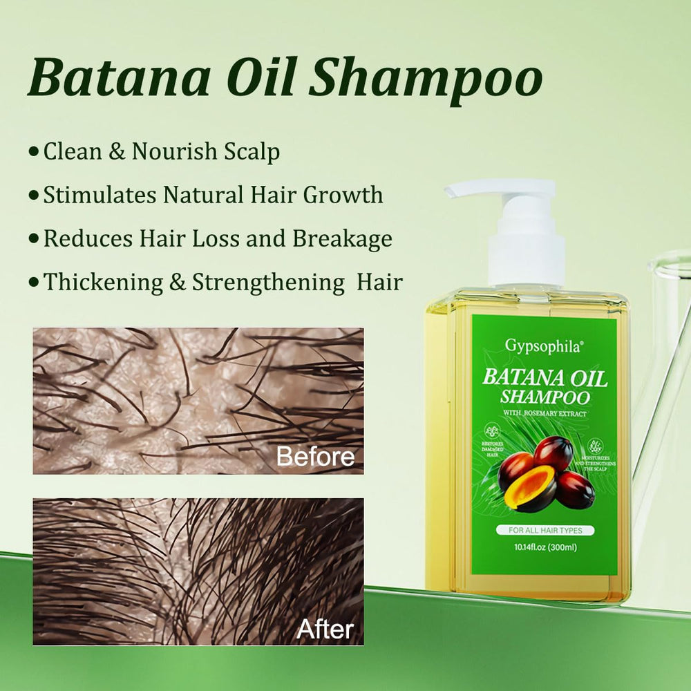 Gypsophila Batana Oil Shampoo scalp care application flow demonstrating easy distribution.