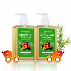 Gypsophila Batana Oil Shampoo packaging highlights nourishing formula for healthier hair.