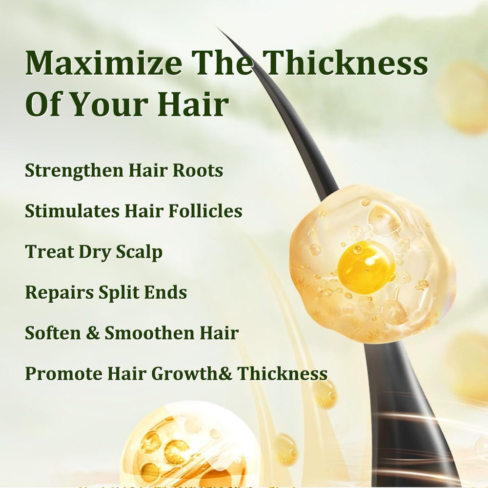Gypsophila Batana Oil glossy hair after use promotes shine and manageability