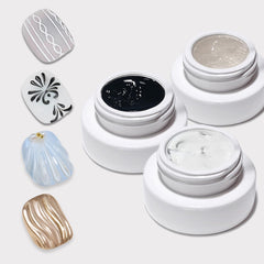 Gyraolvant 3D nail gel set packaging shows the three-piece kit for at-home nail art