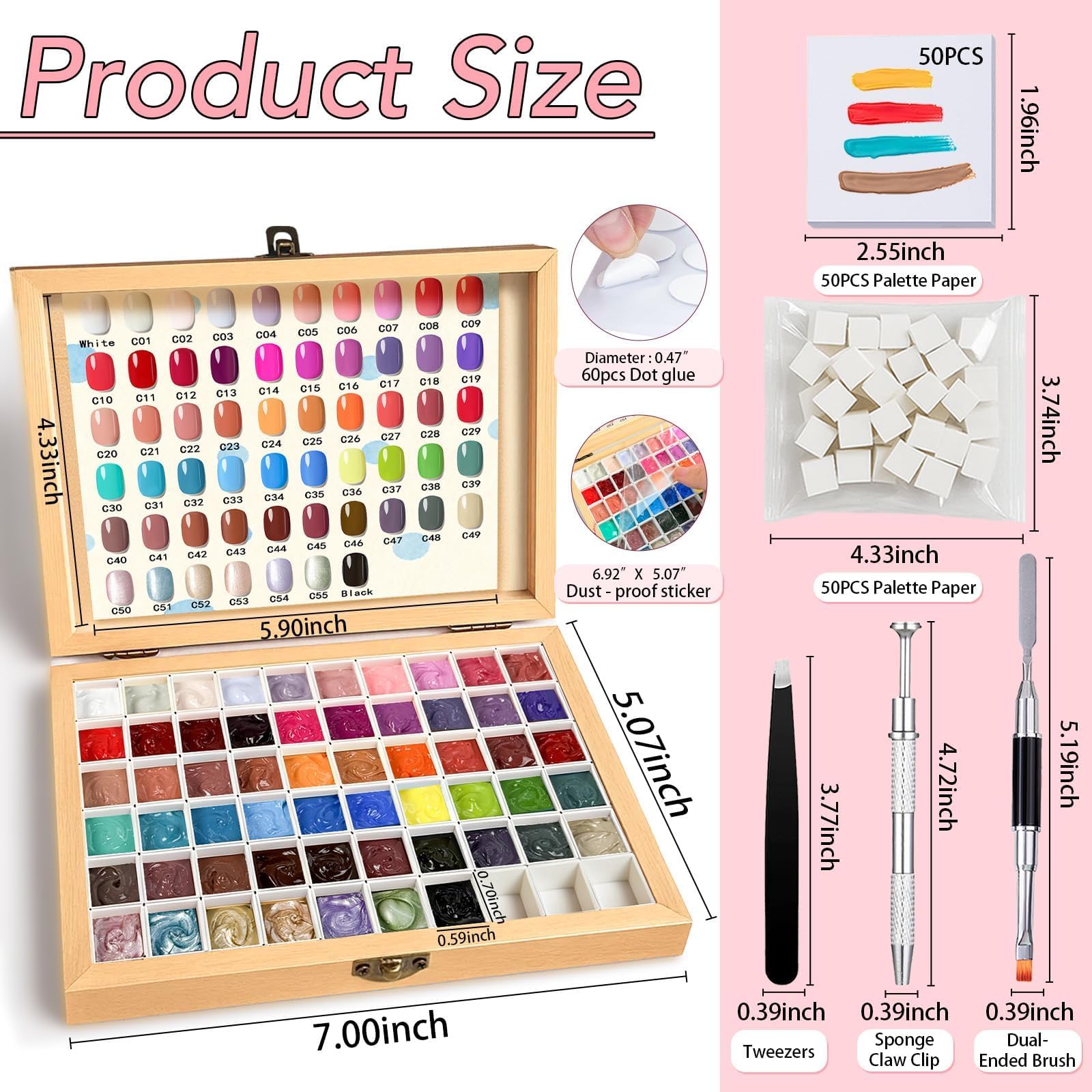 GZIXBDA sealed-compartments-overlay-storage protects color freshness after opening.