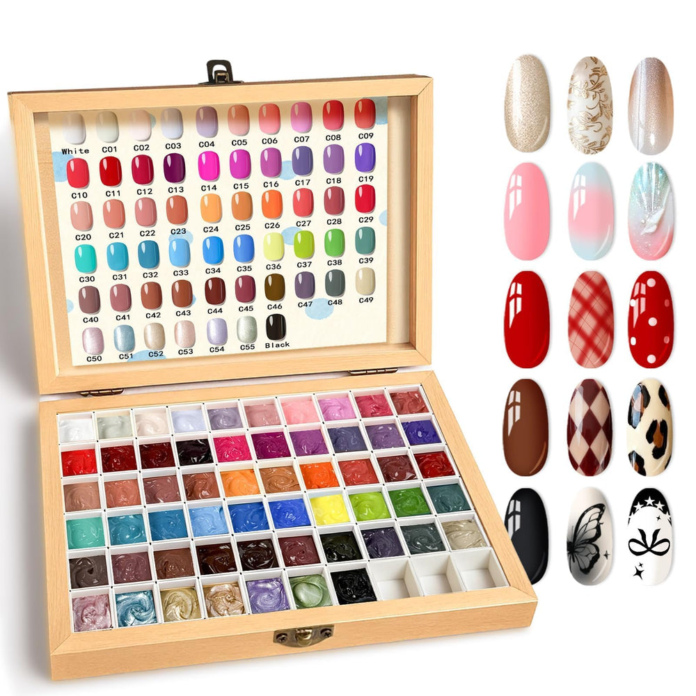 GZIXBDA sponge-paint-patting-gel-palette enables vibrant ombre nail art.