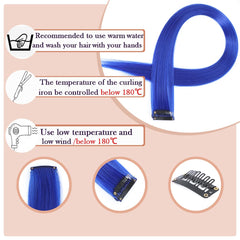 GZVIS 22-inch straight blue hair for party-ready styles and events