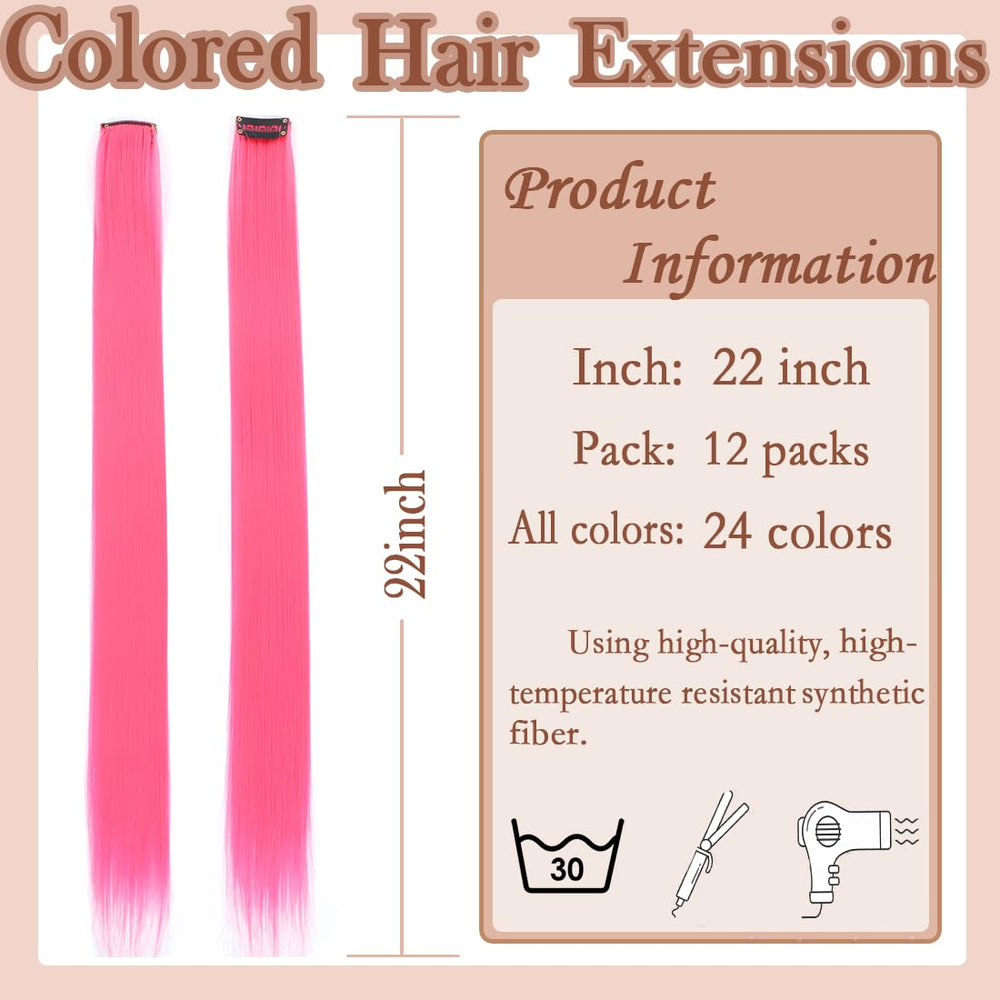 GZVIS 22-inch straight hair extensions for bold, smooth length.