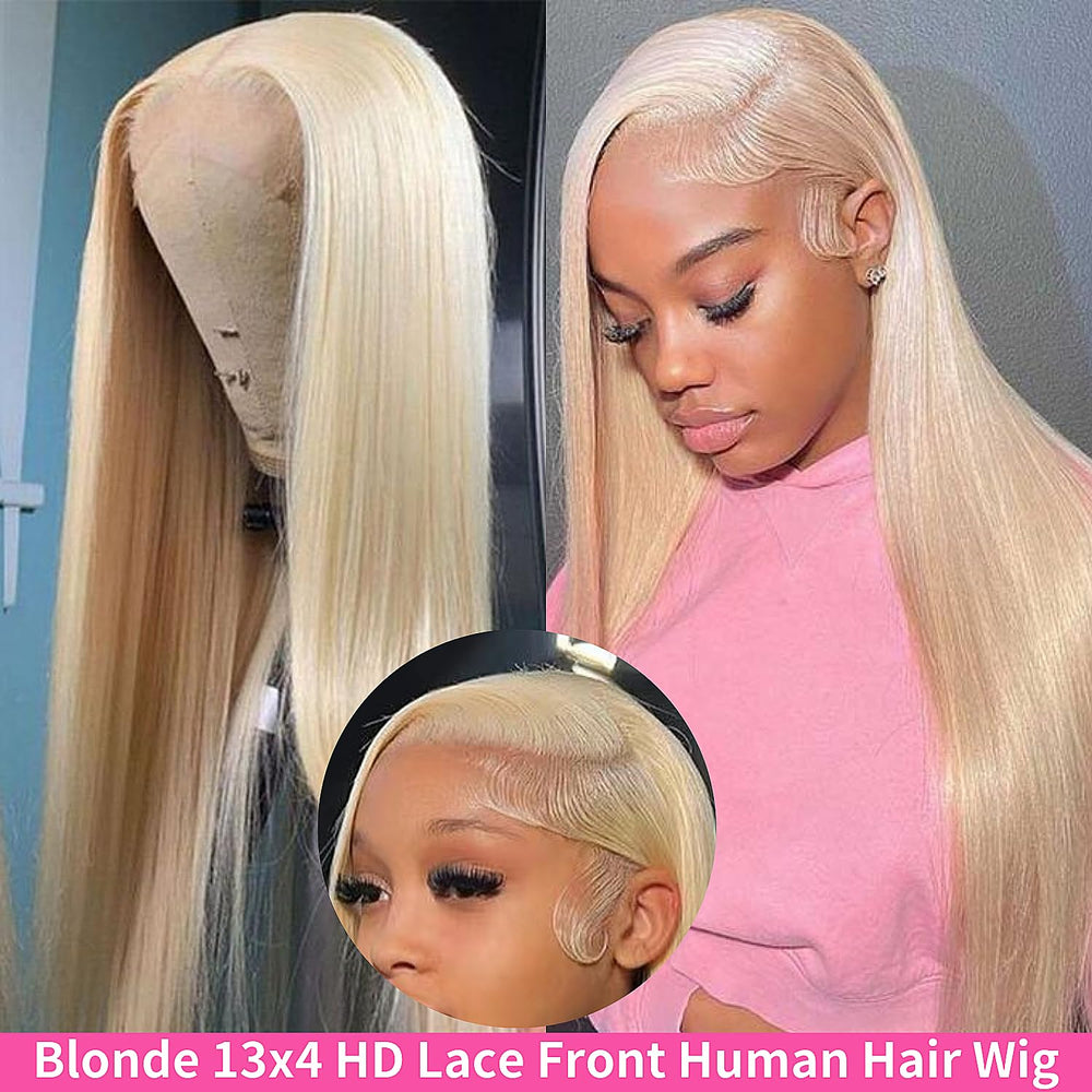 GZX 26in 613 lace-front wig baby hair natural hairline creates soft realistic edges.