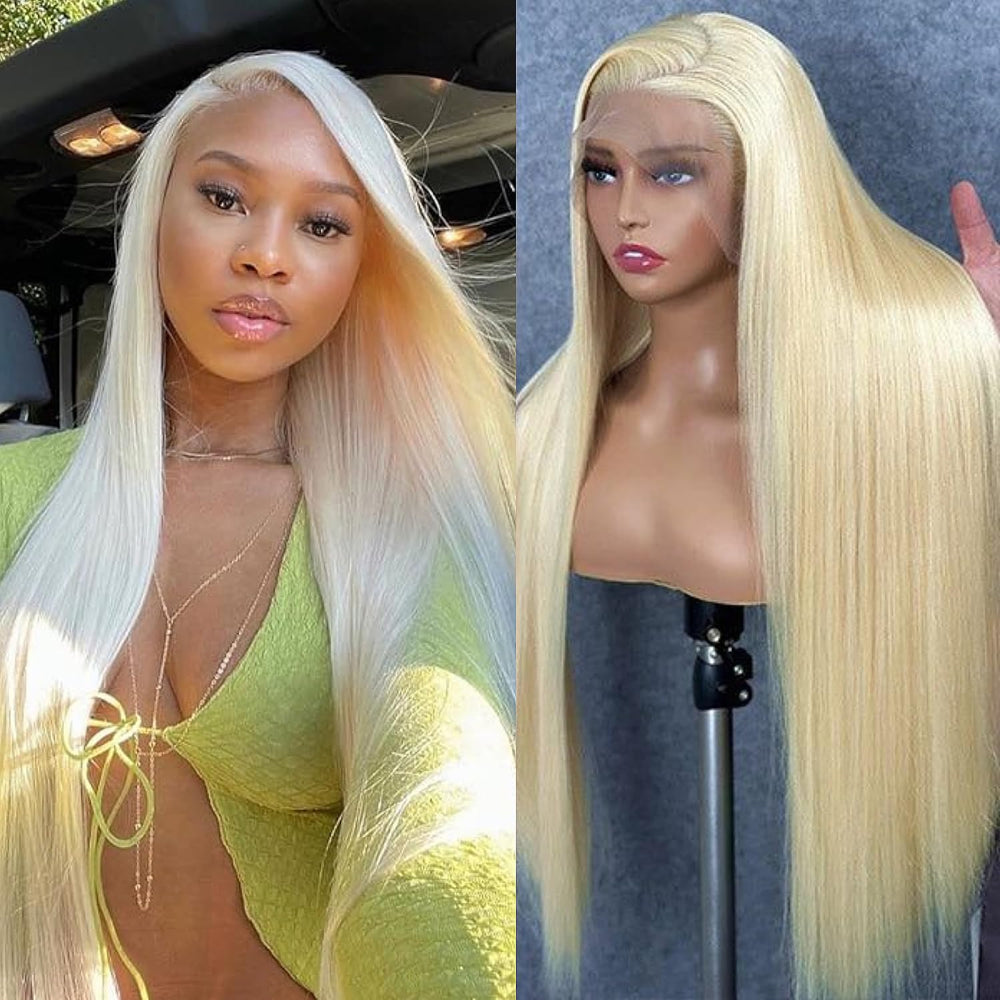 GZX 26in 613 lace-front wig breathable Swiss lace for all-day comfort.