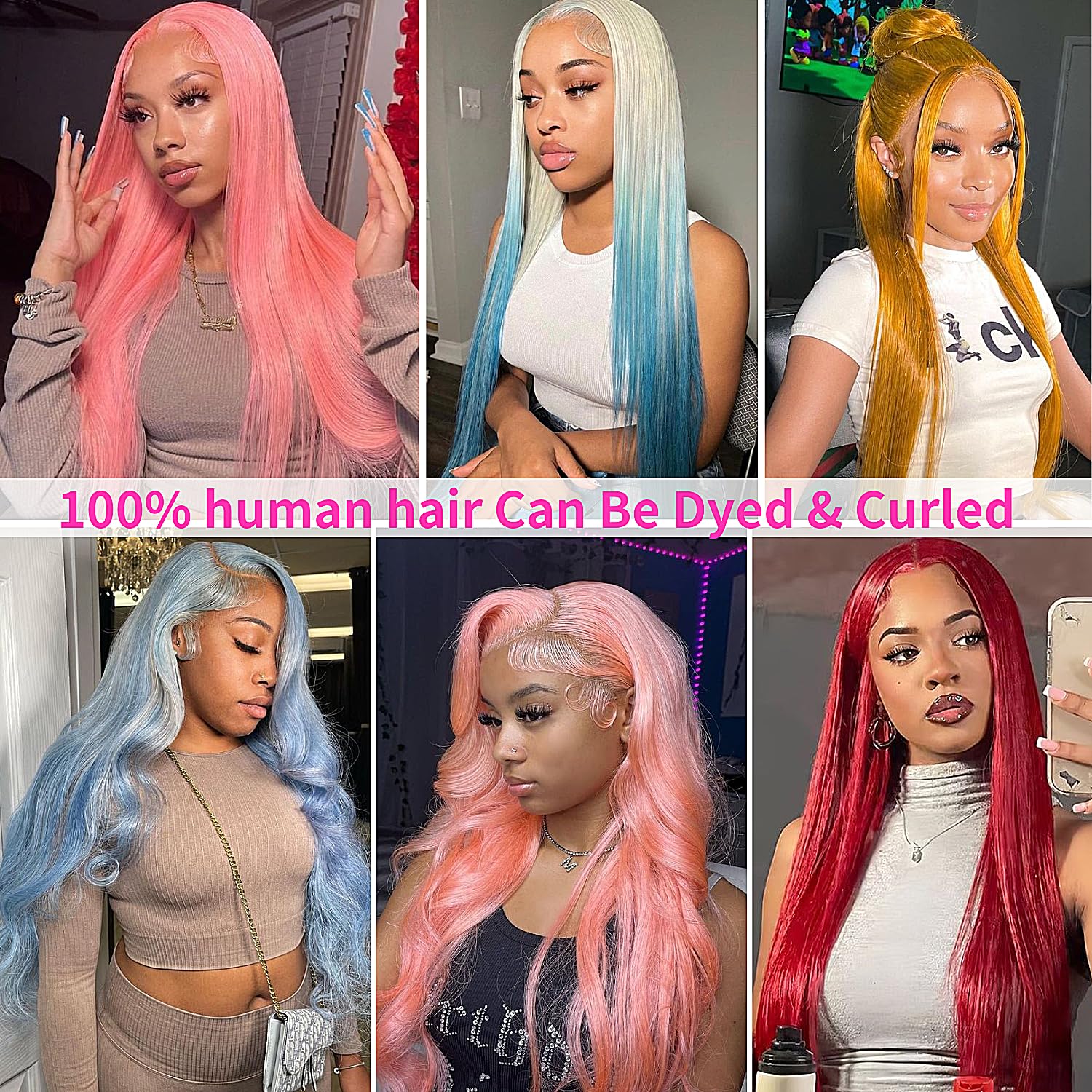 GZX 26in 613 lace-front wig can be dyed or bleached to new shades.