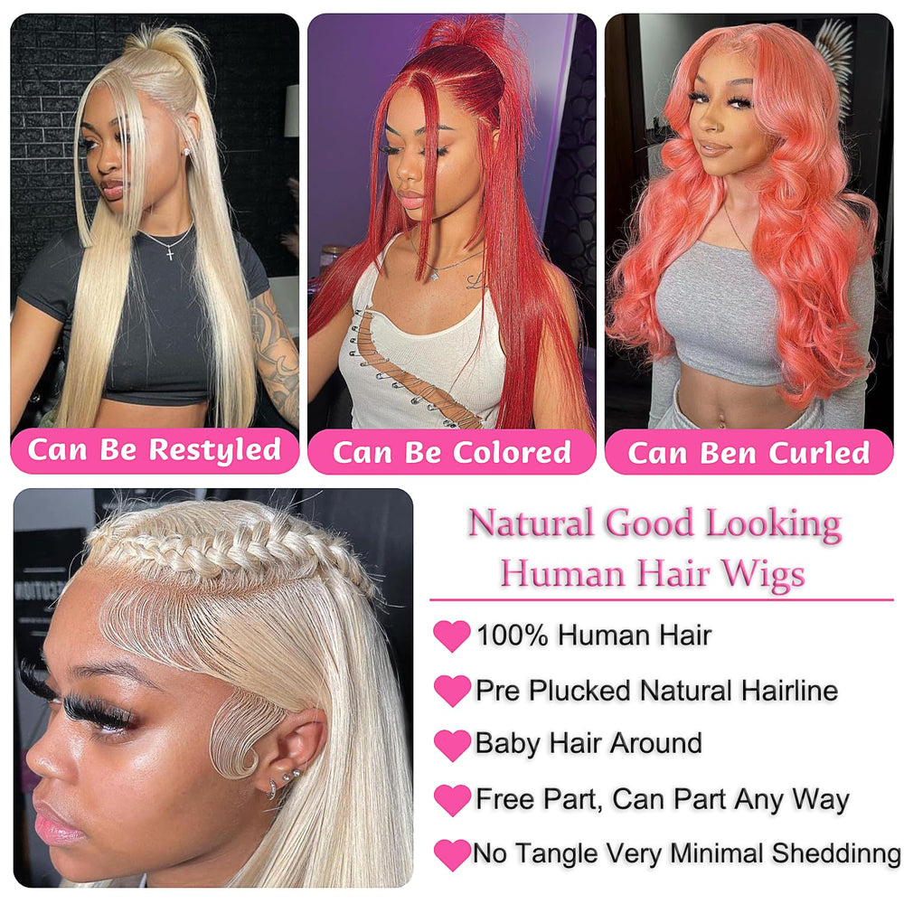 GZX 26in 613 lace-front wig glueless cap for easy, comfortable wear.