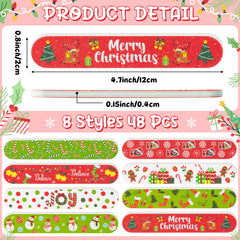 H1vojoxo 48-nail-file-strips-packaging closeup highlights eight designs for bulk gifting.
