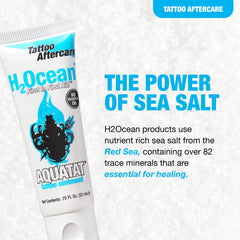 H2Ocean Aquatat application closeup shows creamy texture for easy coverage.