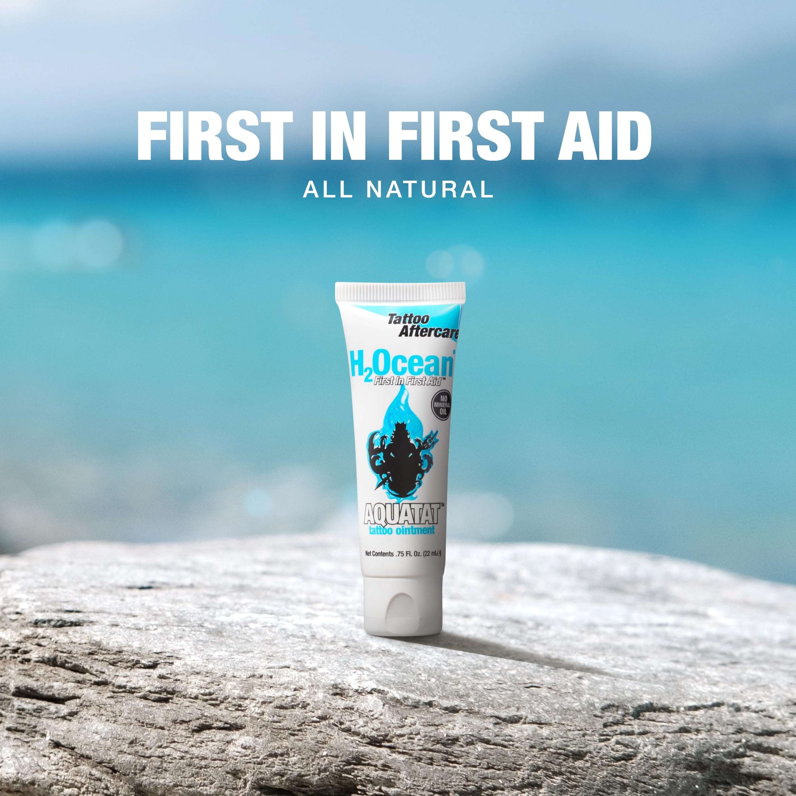 H2Ocean Aquatat before-during-after use sequence illustrates versatile tattoo care.