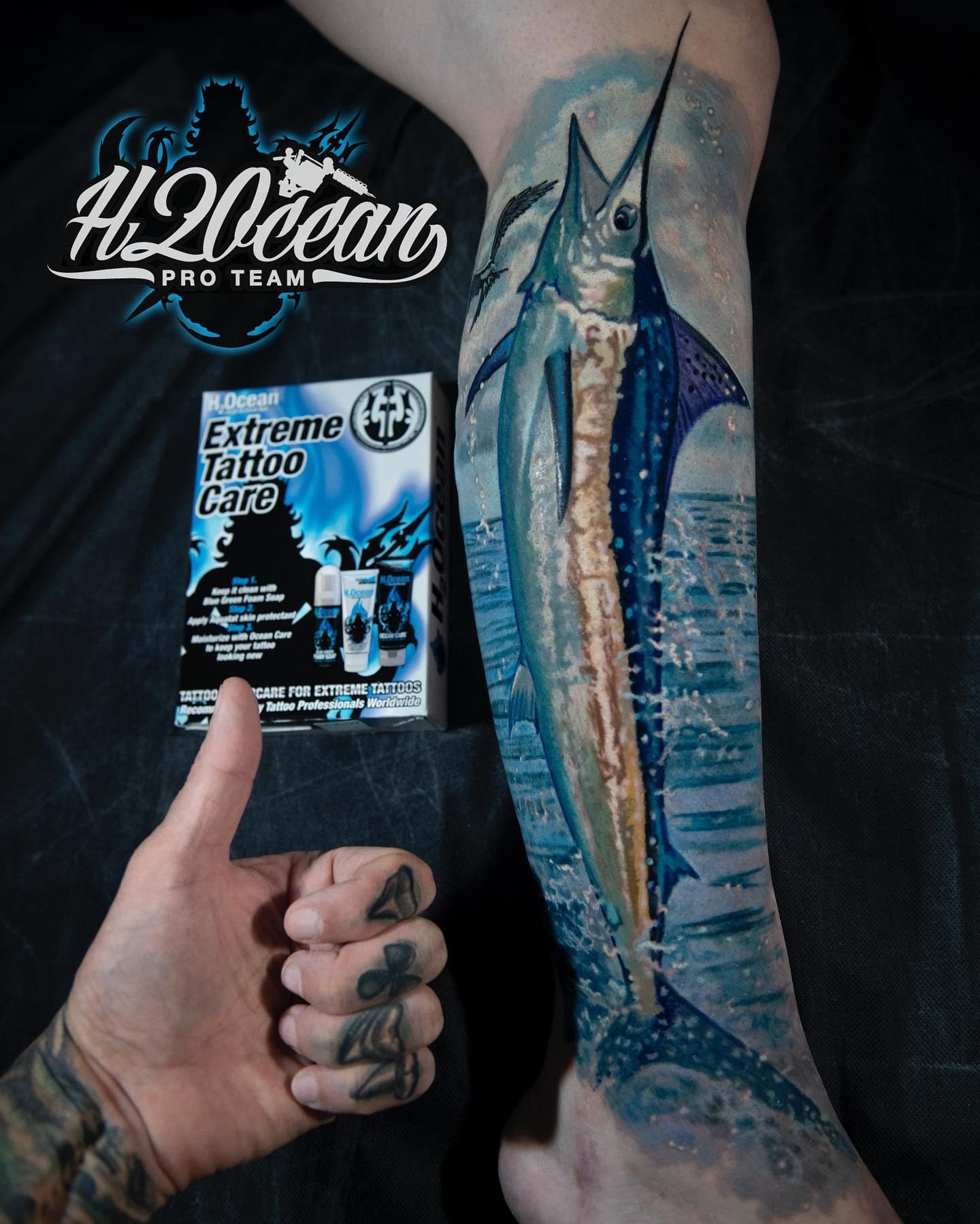 H2Ocean Aquatat cream texture closeup suggests breathable barrier for healing.
