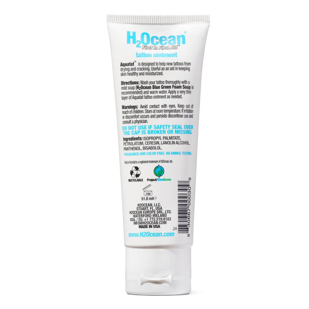 H2Ocean Aquatat sea-salt-based formula reference in product image.