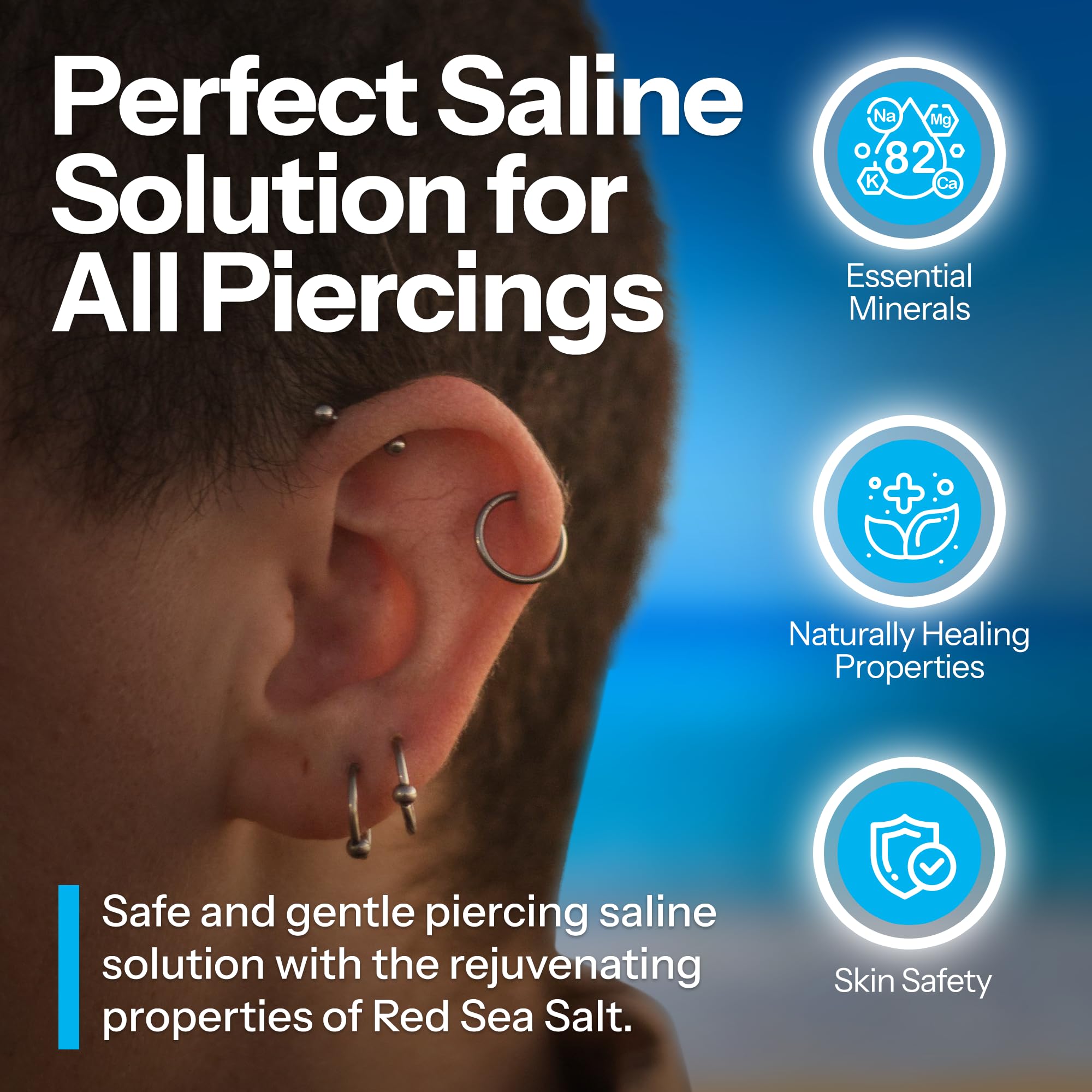 H2Ocean ear-piercing care application demonstrates ease of use.