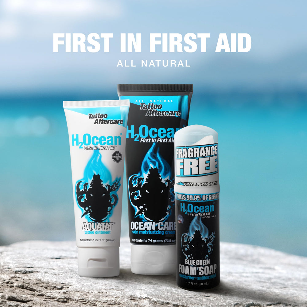 H2Ocean packaging close-up emphasizes sea minerals for color longevity