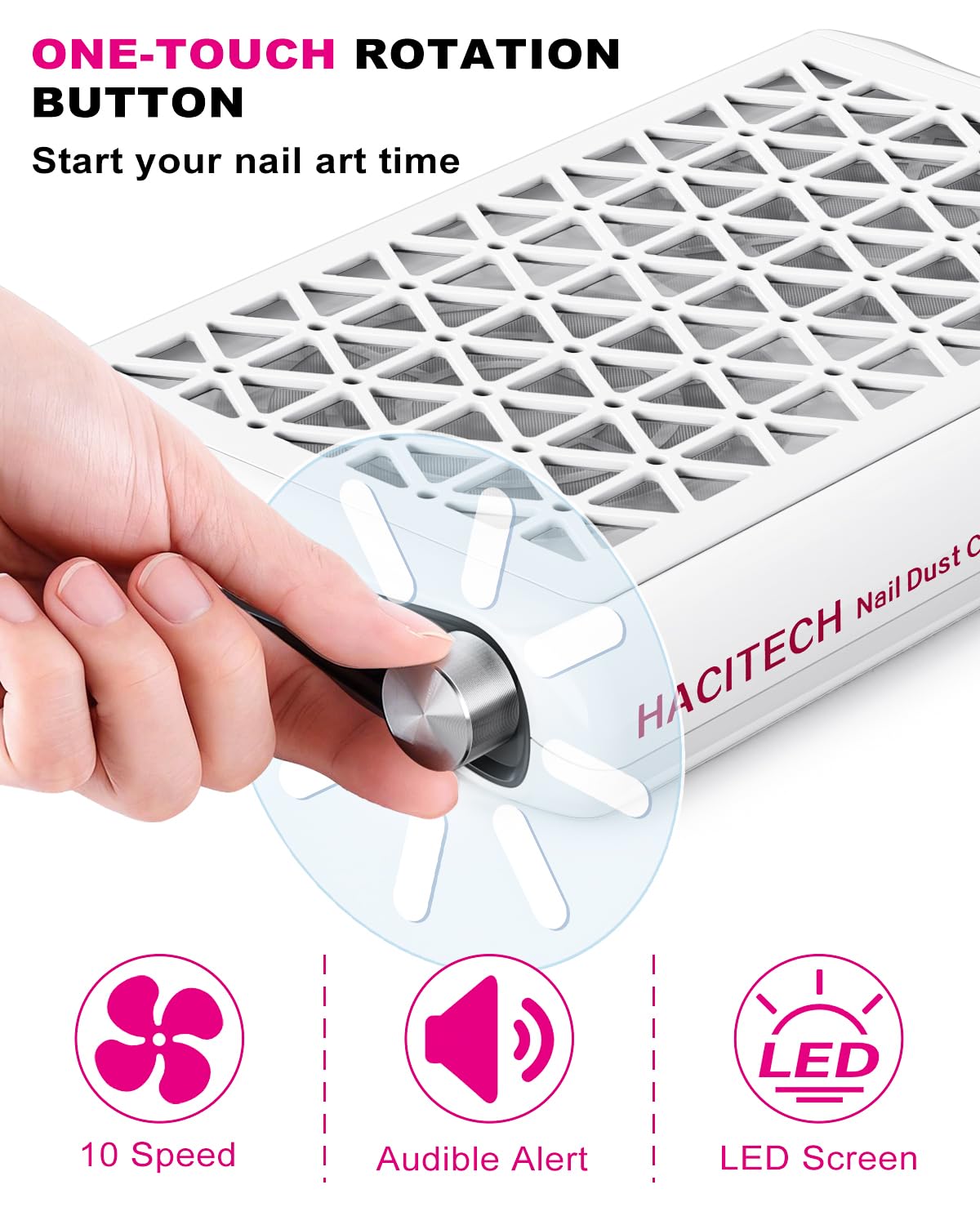 HACITECH Nail Dust Collector filter paper pack keeps your station clean and ready