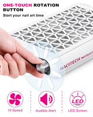 HACITECH Nail Dust Collector filter paper pack keeps your station clean and ready