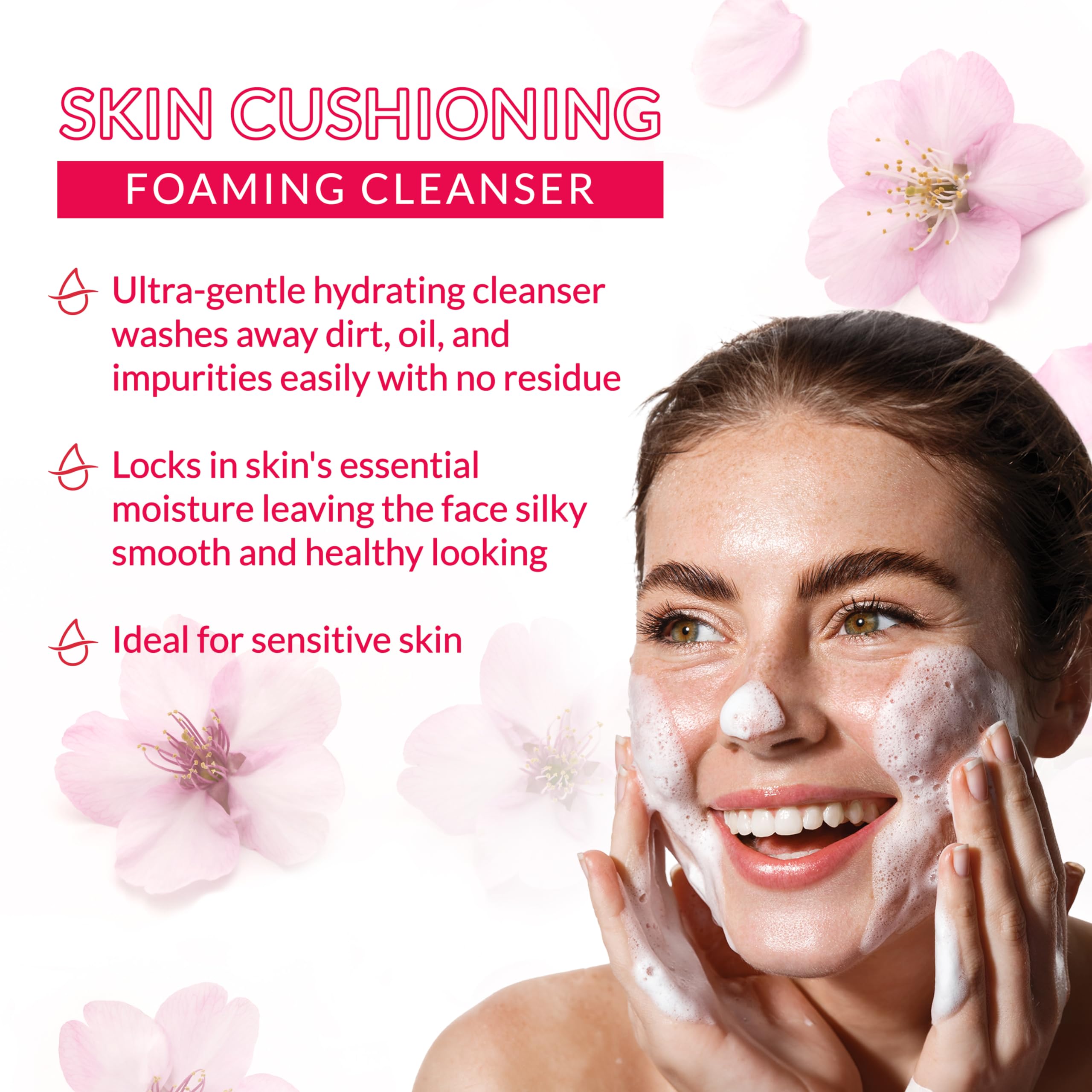 Hada Labo Tokyo Gentle Hydrating Cleanser bottle highlighting Hyaluronic Acid Plus hydration.