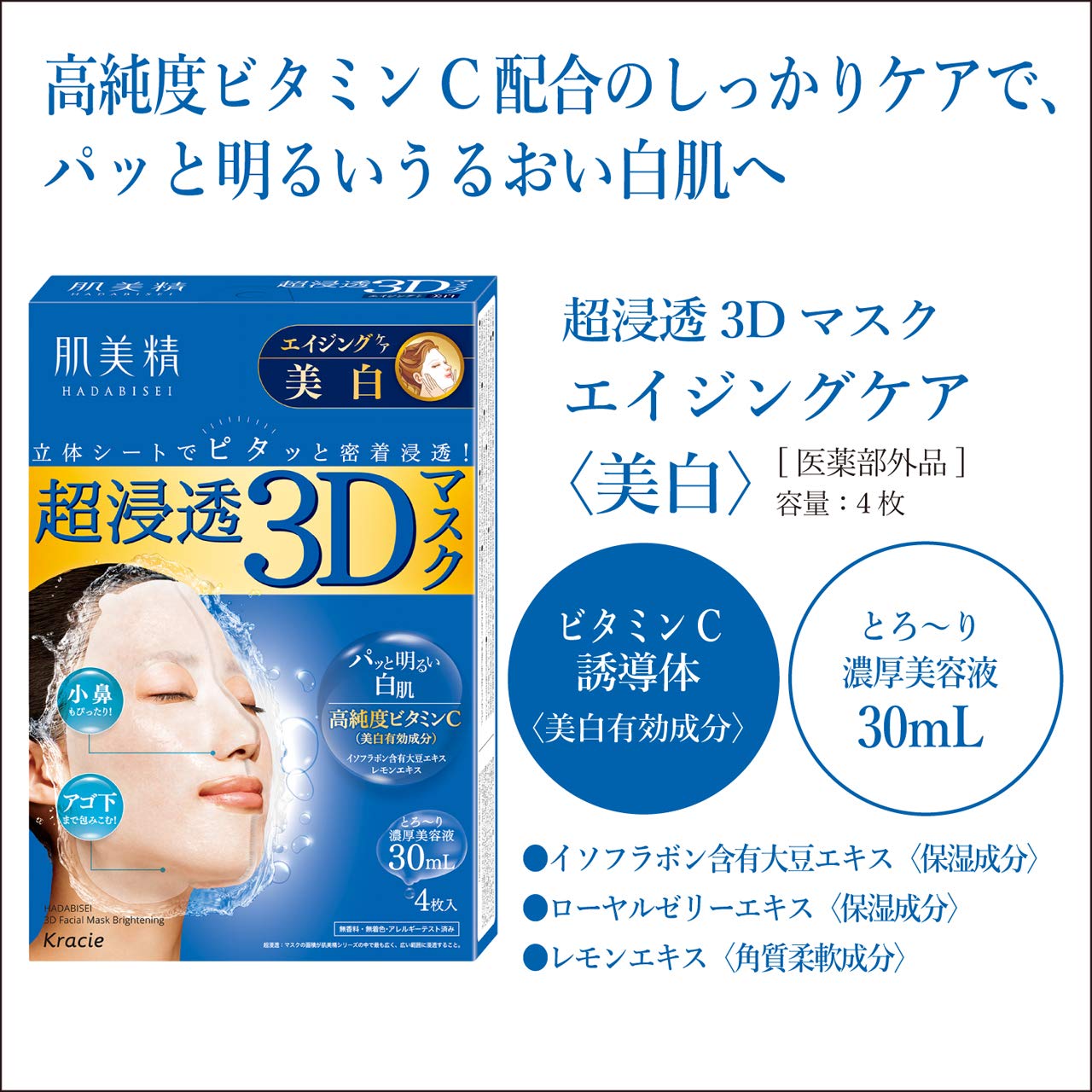 Hadabisei Kracie 3D mask aftercare view hints lasting moisture