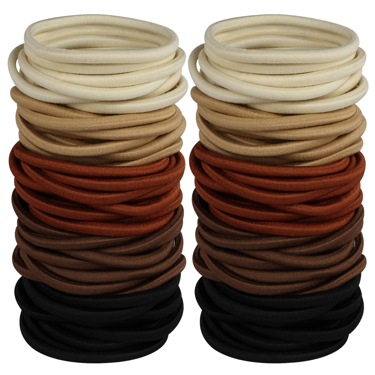 Hageolan thick hair ties in black secure a ponytail without snagging