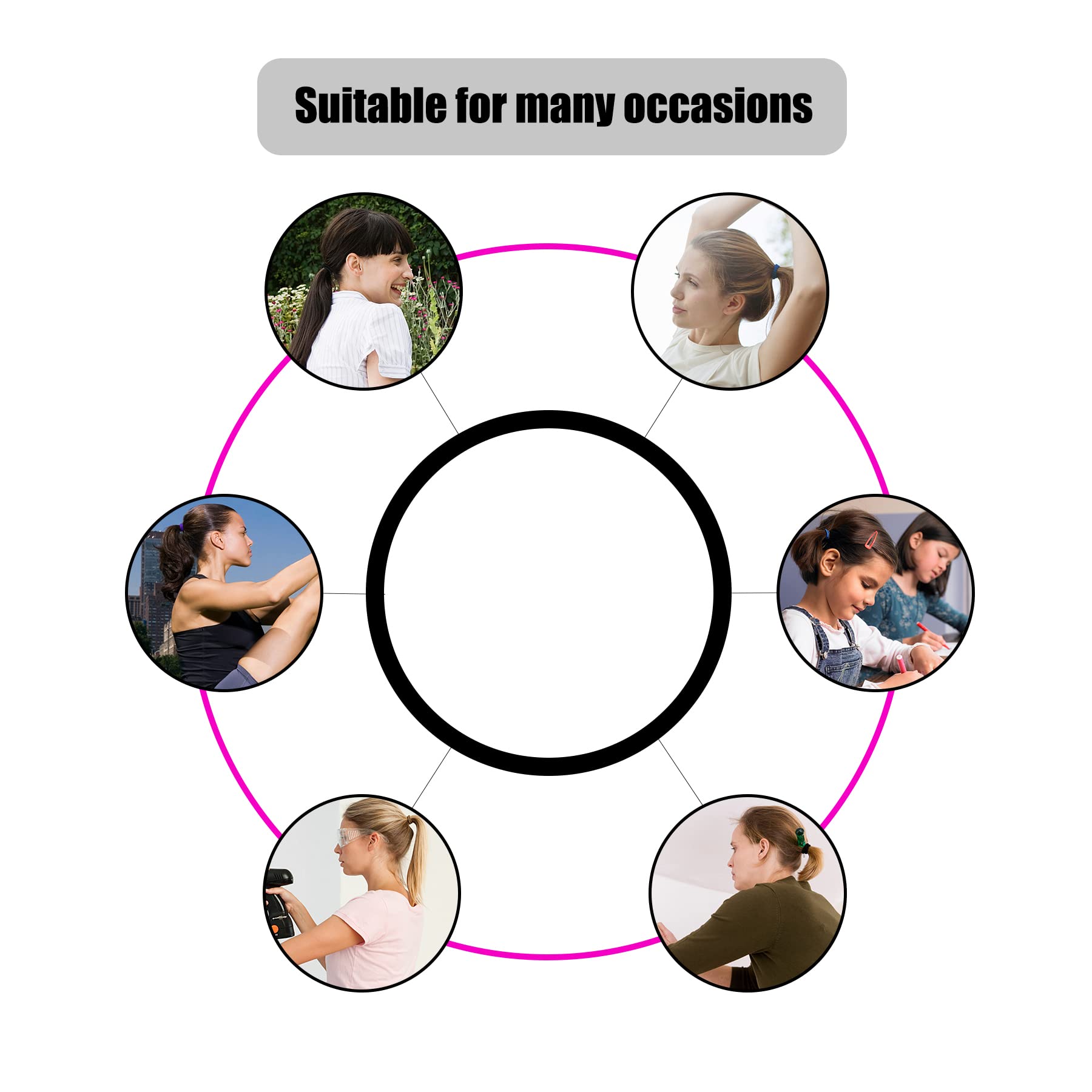 Hageolan thick hair ties in ivory comfortable for all-day wear