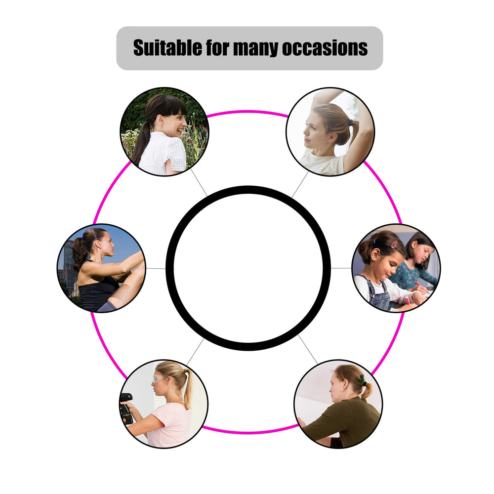 Hageolan thick hair ties in ivory comfortable for all-day wear